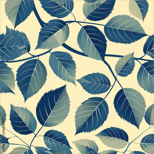 leaf reapeating pattern with leaves on background