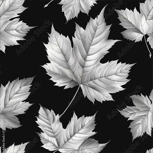 leaf reapeating pattern with leaves on background