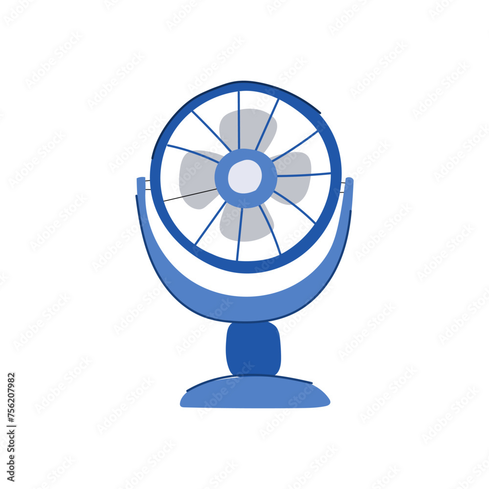 stroke desk fan cartoon vector illustration stroke desk fan cartoon vector illustration