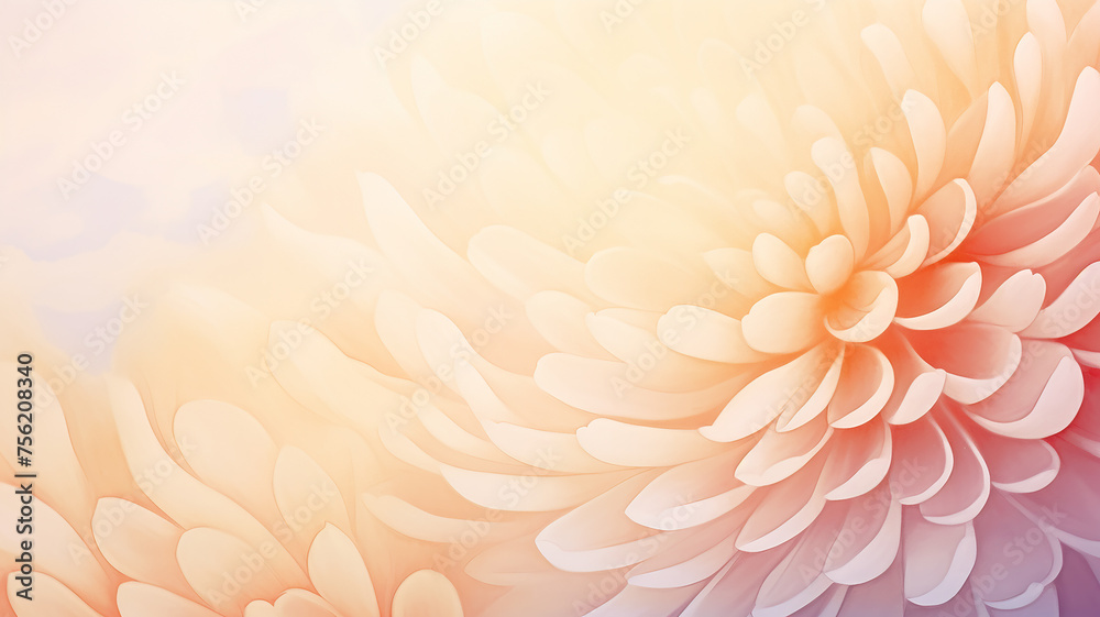 Flower close-up of pastel peach color, background greeting card in watercolor style Flower close-up of pastel peach color, background greeting card in watercolor style