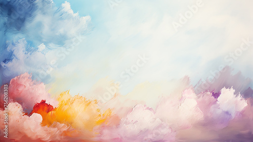 Abstract multicolored impressive background in watercolor style