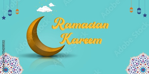 RAMADAN  Mubarak background with mosque desinge. photo