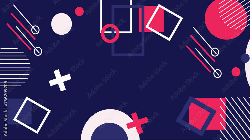 Obraz premium shape abstract memphis background