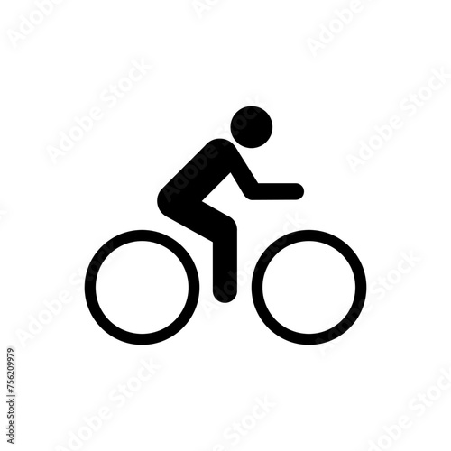 bicycle sign isolated on white background vector