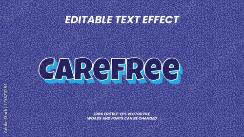 carefree retro text effect