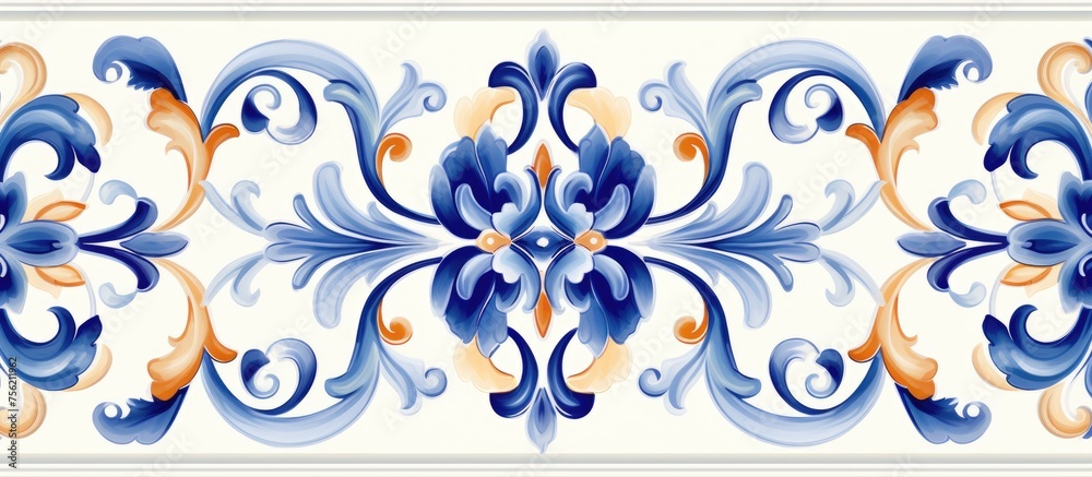 Italian ceramic pattern design seamless.