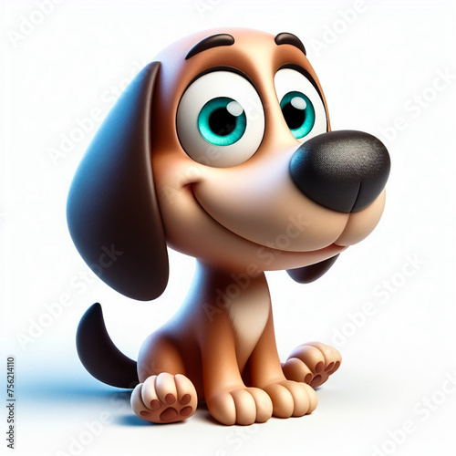 A cute dog cartoon character.