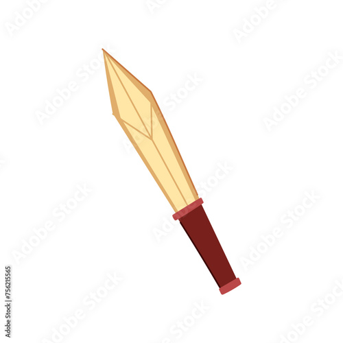 card letter opener cartoon vector illustration