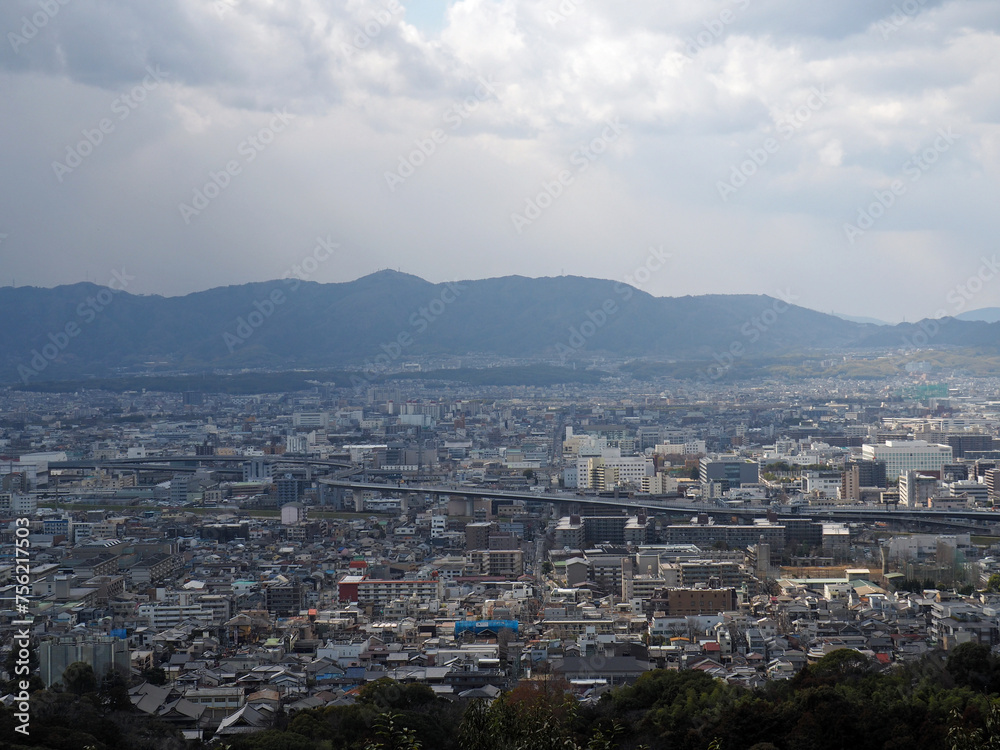 京都　伏見稲荷大社　四ッ辻からの西の方角の眺望