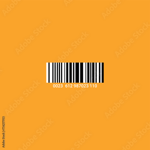 Simple barcode digital vector concept design