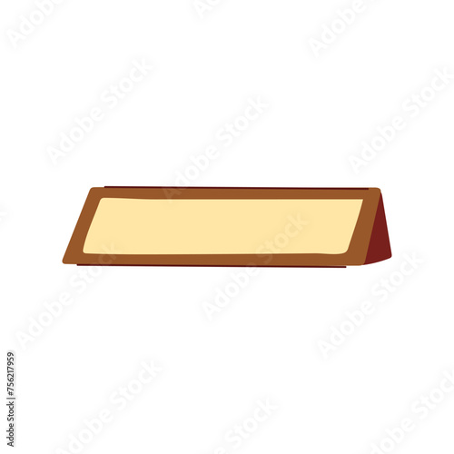 table nameplate cartoon vector illustration