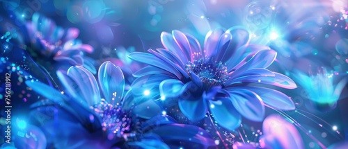 Dainty Blue Daisy Flower Wallpapers © MstAsma