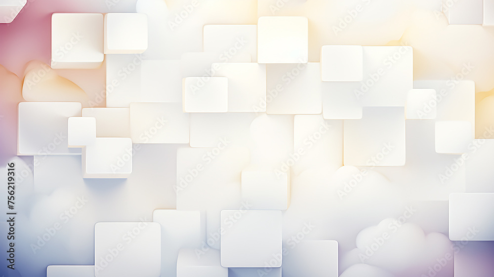 Abstract three-dimensional white background with cubic structure Abstract three-dimensional white background with cubic structure