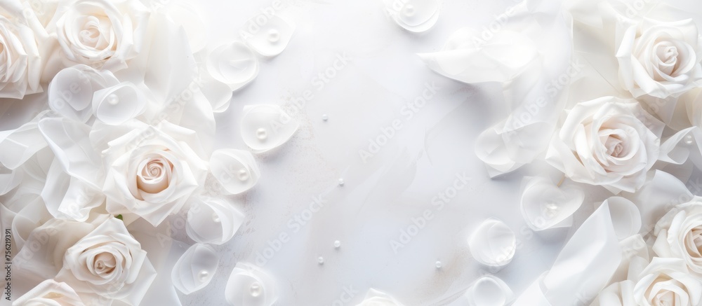 a bunch of white roses on a white background High quality a bunch of white roses on a white background High quality