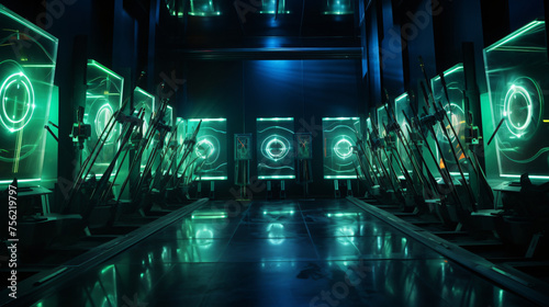 Futuristic electric archery ranges