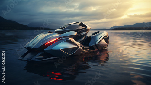 Futuristic electric jet skis water sports © Anas