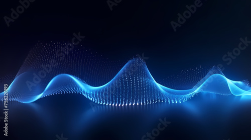 Dynamic waves mesmerizing abstract technology background