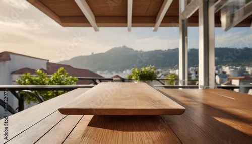 Rustic Elegance: Natural Wood Tabletop Mockup for Product Advertising" © Sadaqat