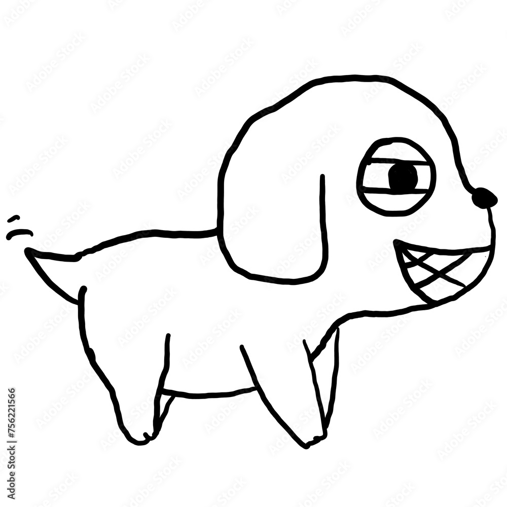 drawn sketch of funny cartoon dog drawn sketch of funny cartoon dog