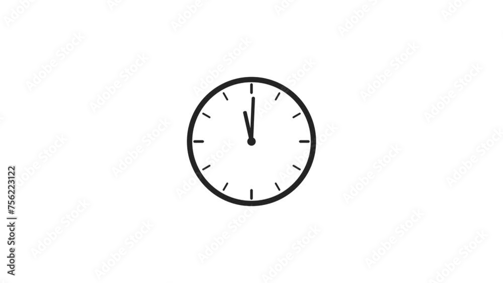 Clock icon flat style 24 hours day fast speed with moving clock time rotation 360 4k video animation. Clock icon flat style 24 hours day fast speed with moving clock time rotation 360 4k video animation.
