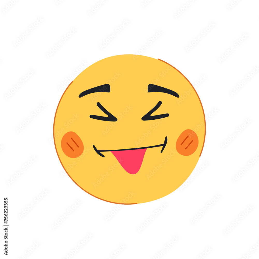 Fototapeta premium retro smiley cartoon. drip smile, happy cool, psychedelic doodle retro smiley sign. isolated symbol vector illustration