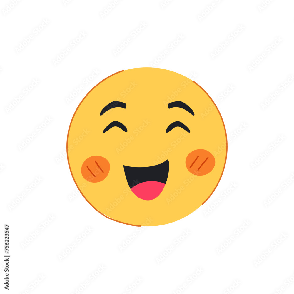 Fototapeta premium face smiley cartoon. retro drip, smile happy, cool psychedelic face smiley sign. isolated symbol vector illustration