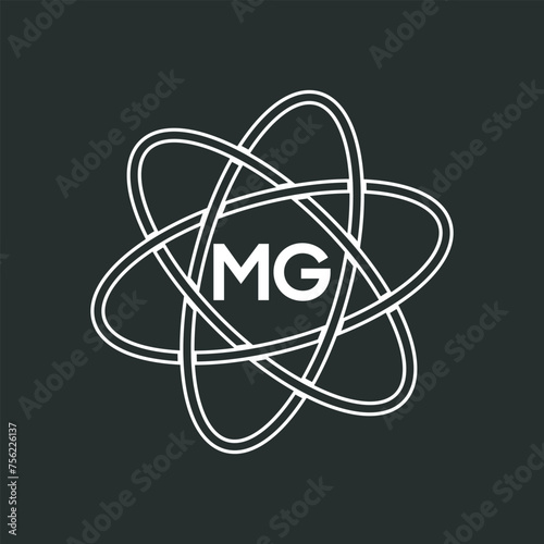 MG letter logo design on white background. MG logo. MG creative initials letter Monogram logo icon concept. MG letter design