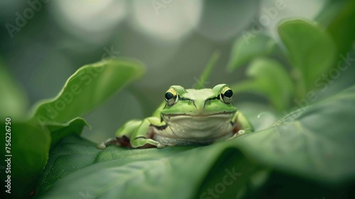 A Frog's Eye View of the Monthly Horoscope Generative AI photo
