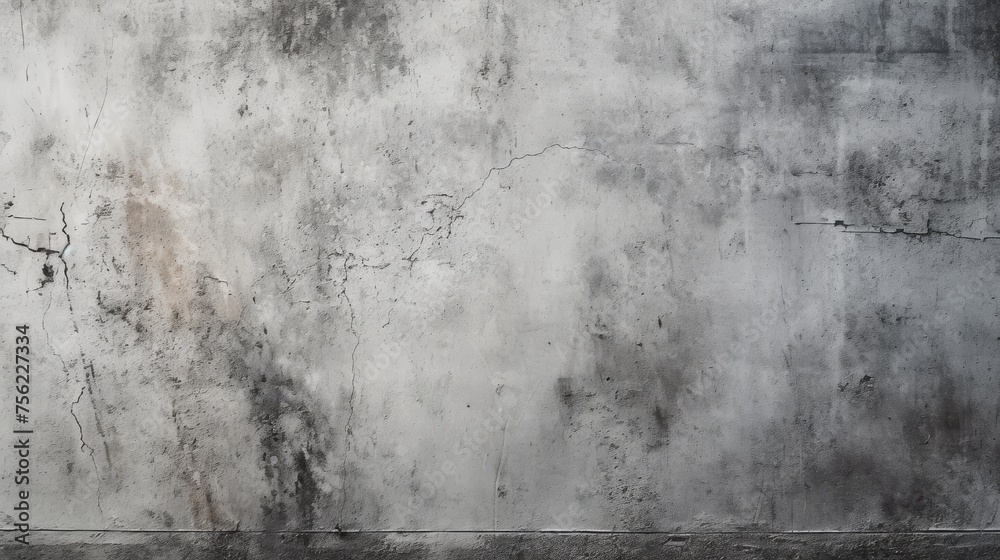 Soft white painted concrete wall. Generative AI