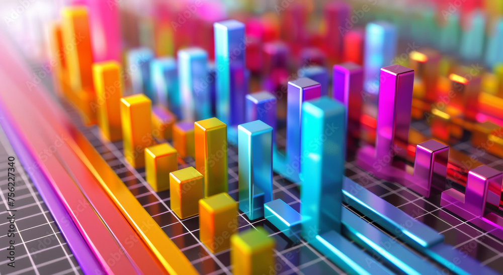 Chart, graph and info graphics 3d design for data analysis, seo tools or statistics background. Colourful, illustration and bar graphic for marketing strategy, stock market and trading wallpaper Chart, graph and info graphics 3d design for data analysis, seo tools or statistics background. Colourful, illustration and bar graphic for marketing strategy, stock market and trading wallpaper