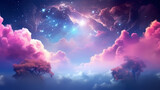 Clouds as abstract pink background