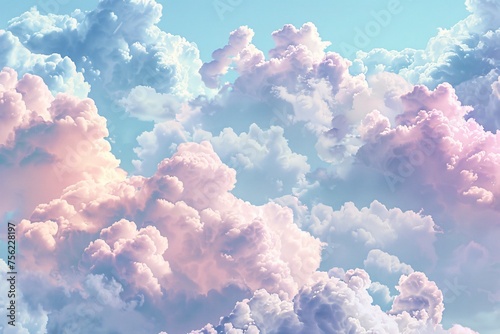 Pink Clouds in the Sky A Dreamy, Cloudy Afternoon in June Generative AI © Riya