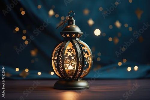 Eid ul fitr, Ramadan Kareem,Eid al Adha, Eid Mubarak.Muslim symbolism with islamic lantern .Holiday card © syhin_stas