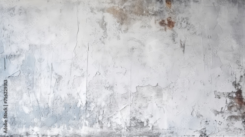 Fototapeta premium Soft white painted concrete wall. Generative AI