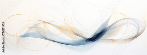 clean minimal abstract artwork  white  blue and gold  whitespace