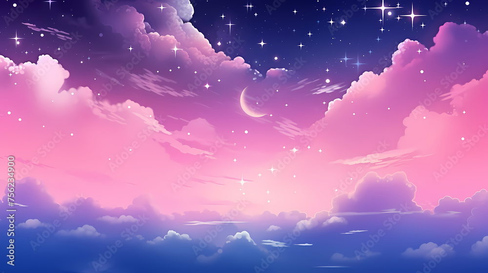 fantasy sky with pink clouds fantasy background