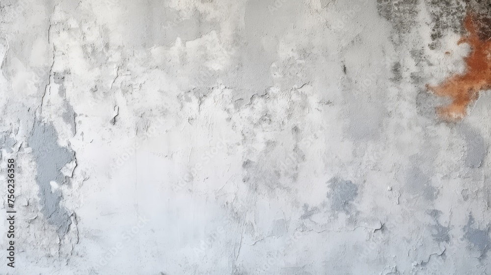 Fototapeta premium Soft white painted concrete wall. Generative AI