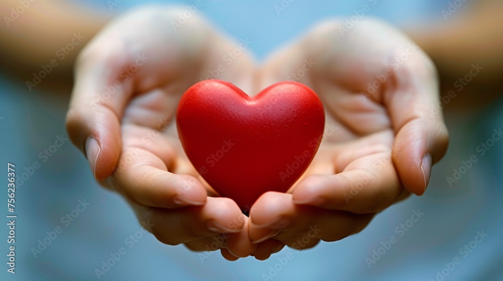 Red Heart in Hands A Celebration of Love and Valentine's Day Generative AI Red Heart in Hands A Celebration of Love and Valentine's Day Generative AI
