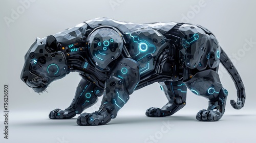 A biomimetic tiger robot. The concept of modern technologies © CaptainMCity