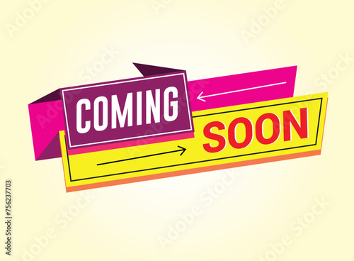 Wallpaper Mural Coming soon banner design templete. Promotion banner coming soon. Vector Illustration. Torontodigital.ca