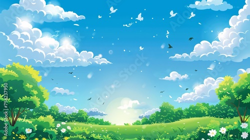 Flock of Butterflies Soaring in a Blue Sky Generative AI © Bipul Kumar