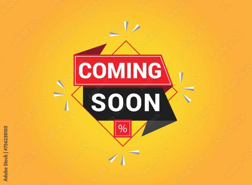 Fototapeta premium Coming soon banner design templete. Promotion banner coming soon. Vector Illustration.