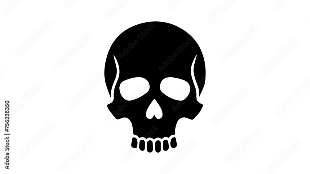 skull on white vector