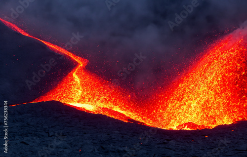 Vulkanausbruch Lava