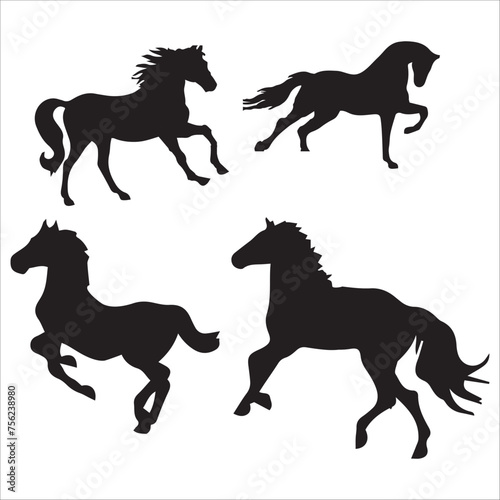 Horse Silhouette  Horse  Horseshoe   Horse Head Horse Bundle Vector  Horse Lover  Horse Cut File  Animal   Horse Heart 