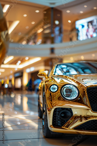 Luxury Car Showcase in Shopping Mall