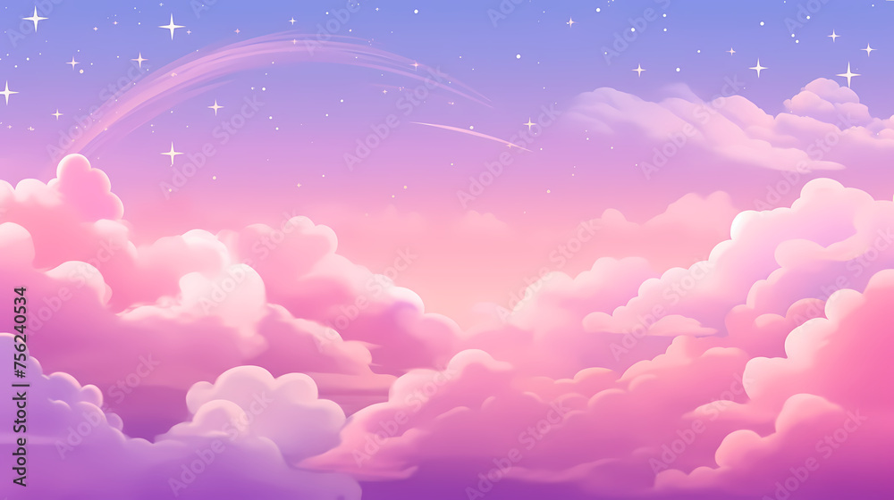 The background of clouds is pink The background of clouds is pink