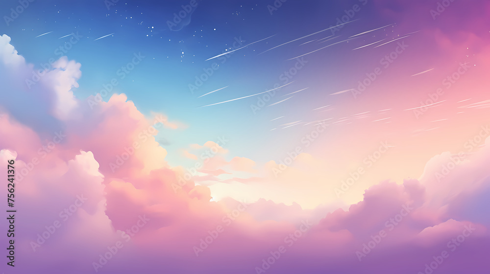 The background of clouds is pink The background of clouds is pink