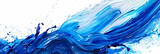 blue paint stroke isolated on white background