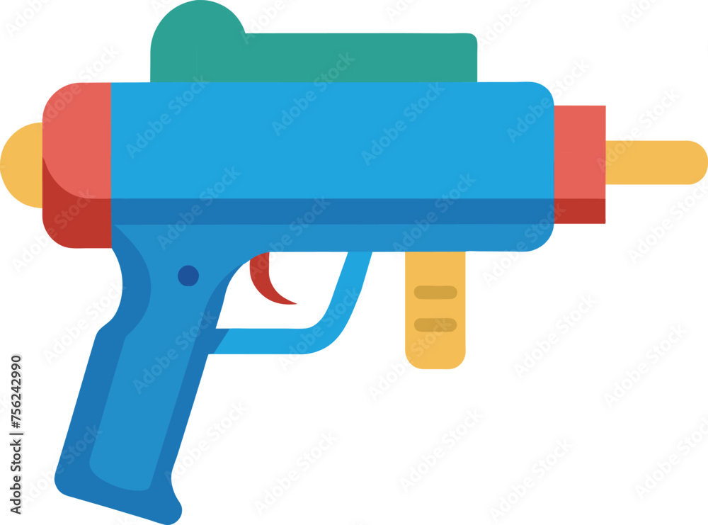 Fototapeta premium water gun for kids play toy vector illustration